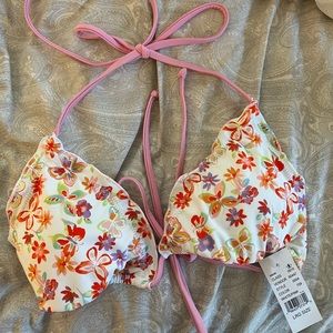 NWT Pacsun Floral Bikini Top